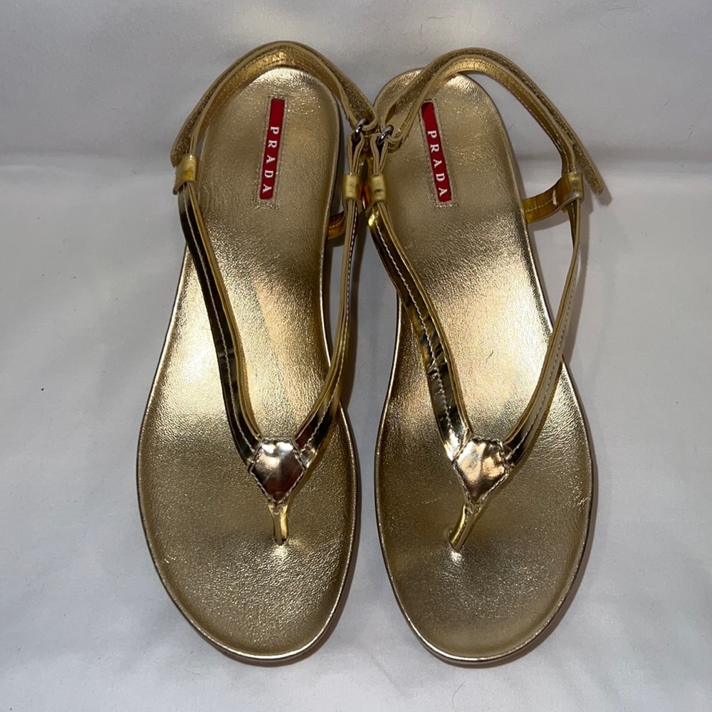 Prada cork wedge sandals with dust bag - Picture 2 of 4
